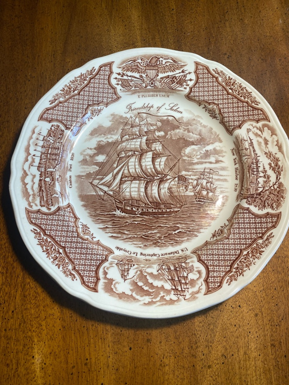 2 Fair Winds 10 5/8” Dinner Plate by Alfred Meakin